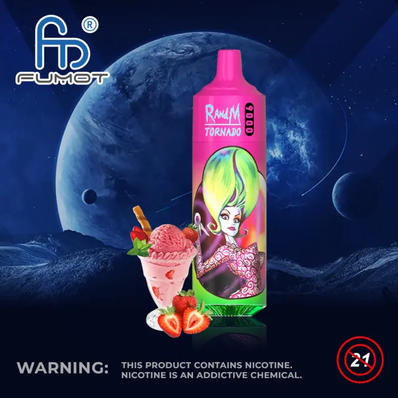 Randm Tornado 9000 Strawberry Cream Produktfoto